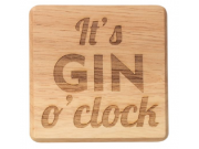 T & G 'It's GIN o'clock' Wooden Coasters (10 x 10cm)